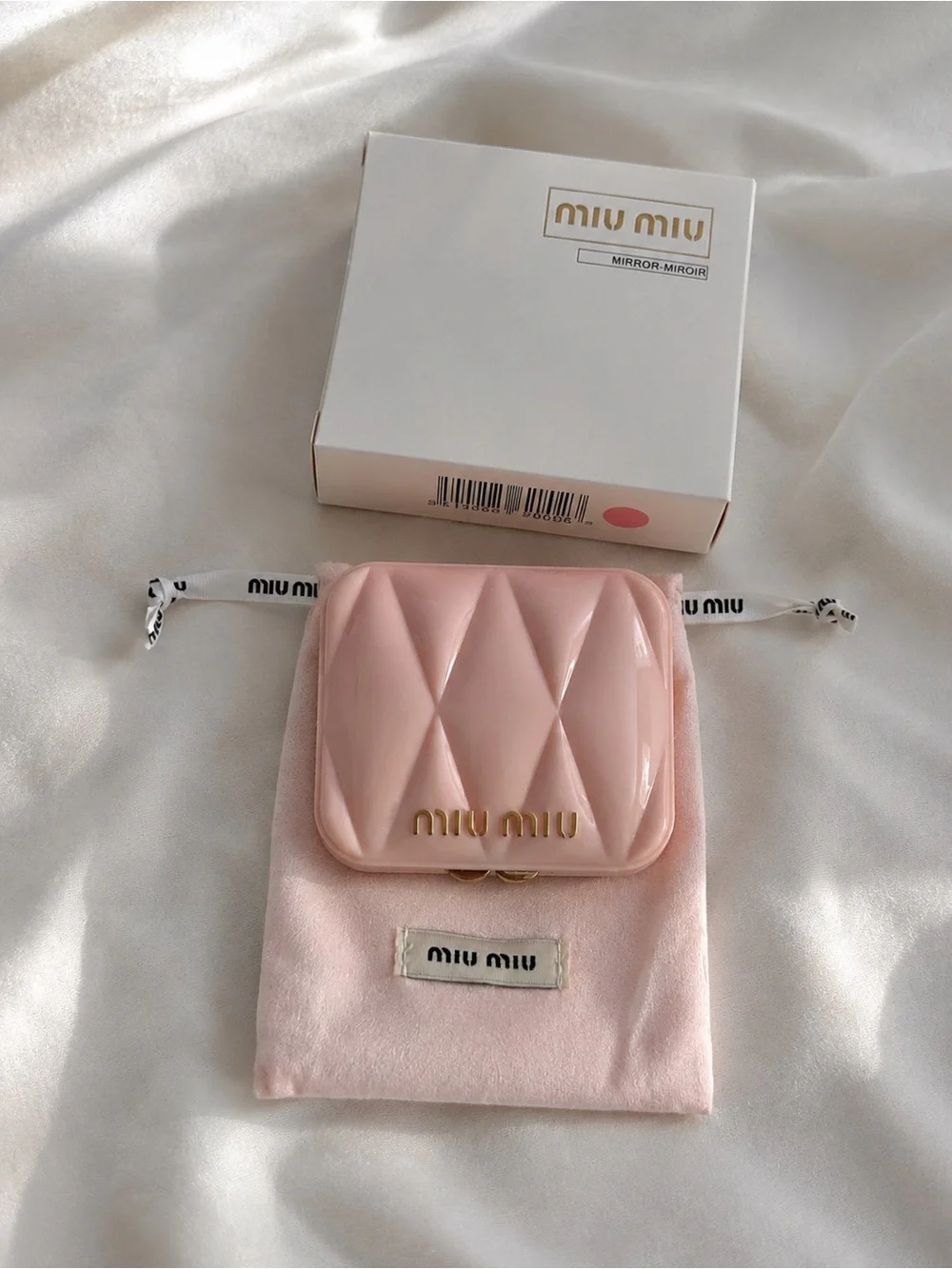 Miu Miu Pink Compact Mirror